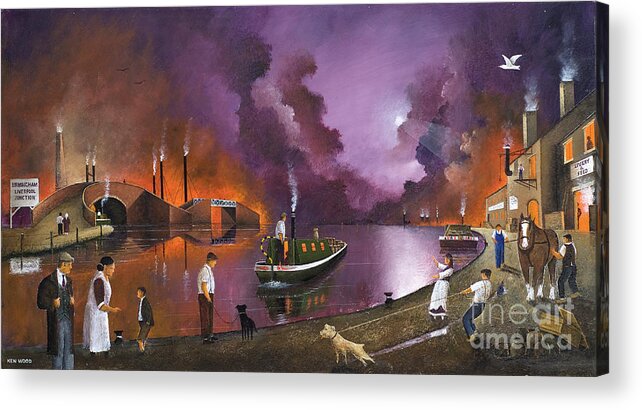 English Painting Acrylic Print featuring the painting Birmingham Liverpool Junction - England by Ken Wood