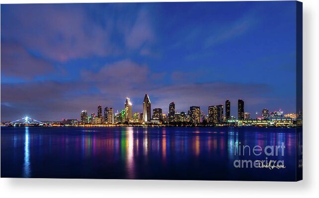 Beach Acrylic Print featuring the photograph Big Sky, Vibrant Reflections by David Levin