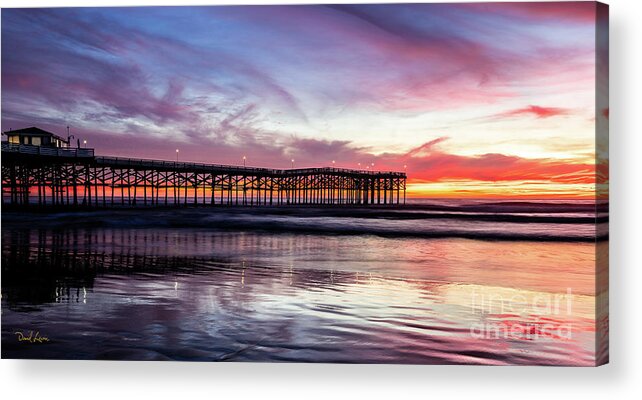 Architecture Acrylic Print featuring the photograph Crystal Pier Sunset by David Levin
