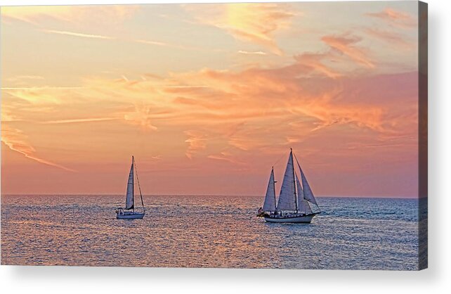 Sailboat Acrylic Print featuring the photograph Heading For Port by HH Photography of Florida