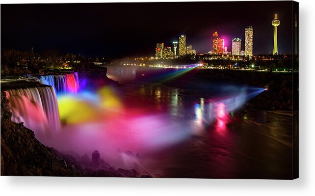 Niagara Falls Acrylic Print featuring the photograph Niagara Rainbow by Mark Papke