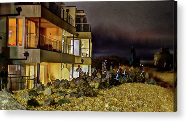 House Acrylic Print featuring the photograph Night Lights by Gareth Parkes