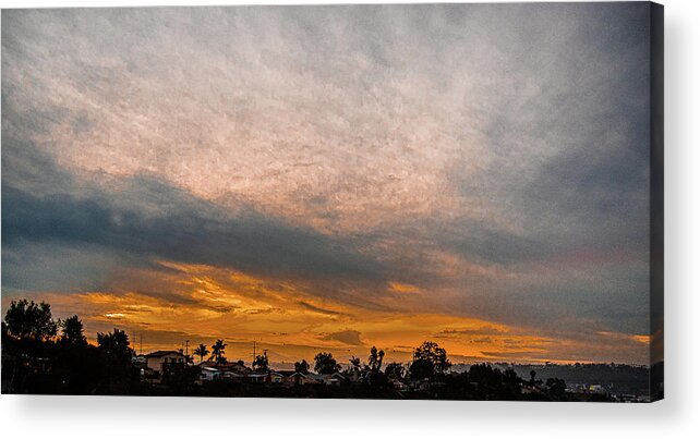 Sunrise Acrylic Print featuring the photograph San Diego Sunrise 1/21/21 by Phyllis Spoor