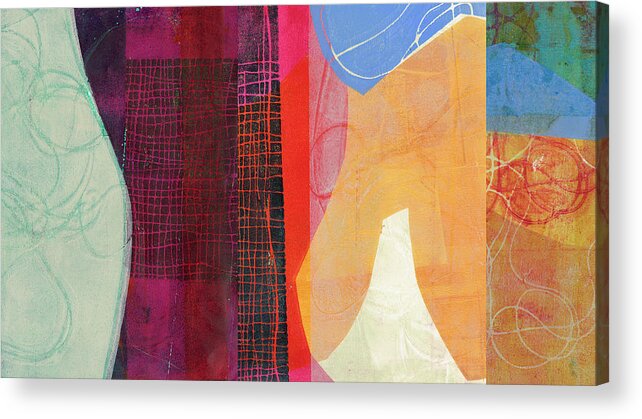 Abstract Art Acrylic Print featuring the painting Scrolling #3 by Jane Davies