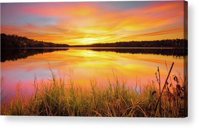 Davis Lake Acrylic Print featuring the photograph Serenity At Davis Lake by Jordan Hill