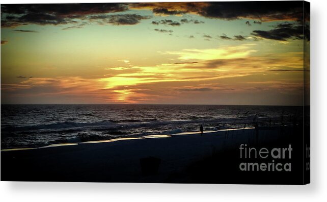 Sunset Acrylic Print featuring the photograph Solitude by Judy Hall-Folde