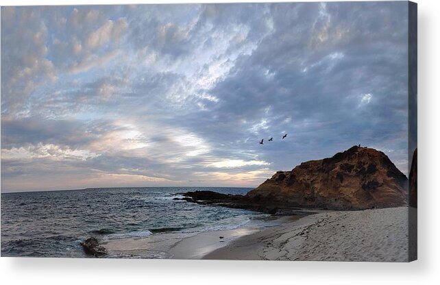 Ocean Acrylic Print featuring the photograph Sunset on the Rocks by Marcus Jones