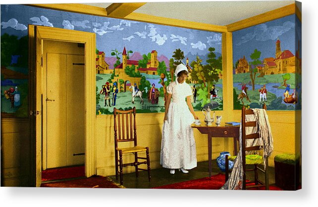 Mural Wallpaper Acrylic Print featuring the digital art Tea Time by Cliff Wilson