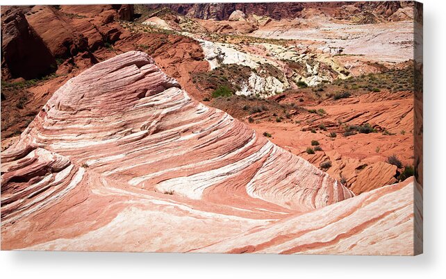 The Wave Acrylic Print featuring the photograph The fire wave in valley of Fire State Park by Jean-Luc Farges