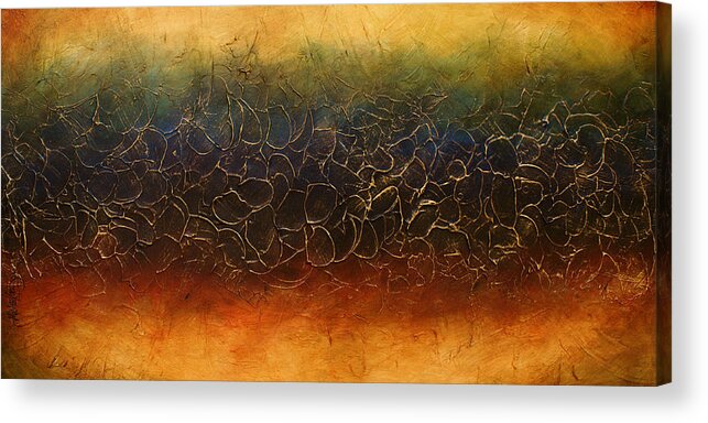 Abstract Design Acrylic Print featuring the painting ' Busy People ' by Michael Lang