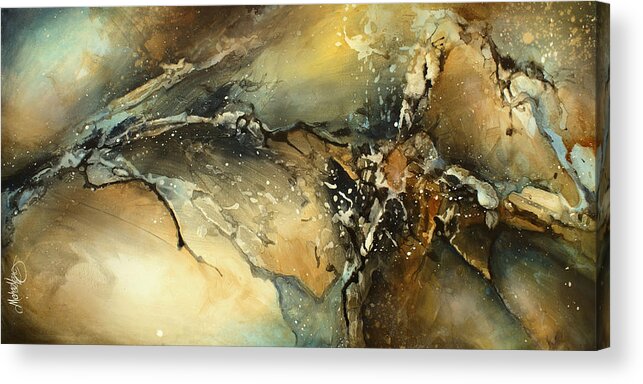 Abstract Acrylic Print featuring the painting ' Fractured ' by Michael Lang