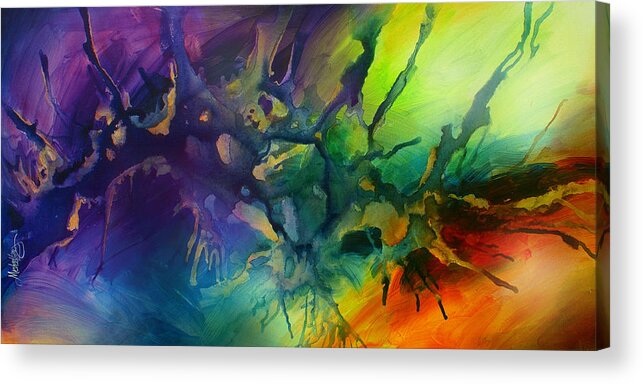 Abstract Acrylic Print featuring the painting ' Tingle 3' by Michael Lang
