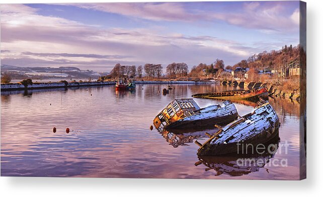 Bowling Acrylic Print featuring the photograph Bowling Harbour Panorama 02 #1 by Antony McAulay