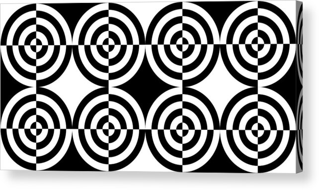 Abstract Acrylic Print featuring the digital art Mind Games 5 by Mike McGlothlen