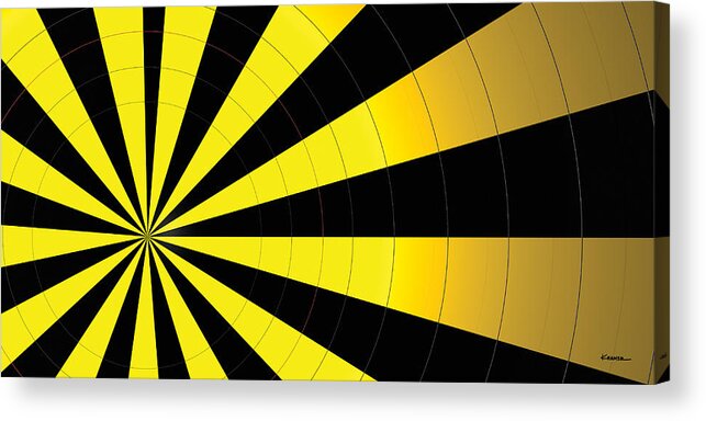 Abstract Acrylic Print featuring the digital art Yellow Jacket by James Kramer