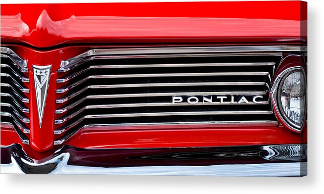 1962 Pontiac Catalina Sd Acrylic Print featuring the photograph 1962 Pontiac Catalina SD Grille by Jill Reger