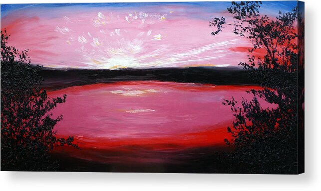 Lake Acrylic Print featuring the painting Vanquished by Meaghan Troup