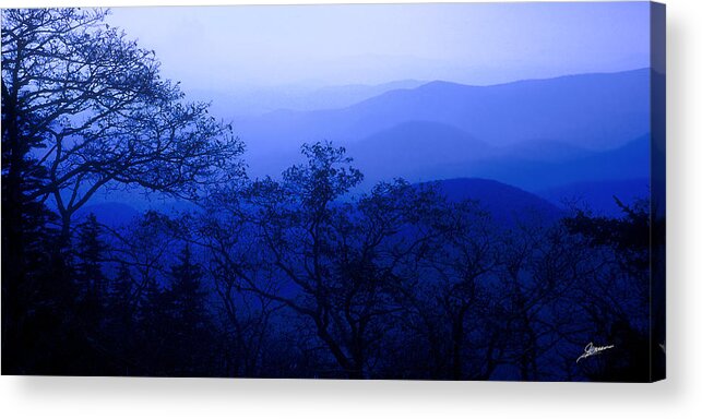 Nature Acrylic Print featuring the photograph Appalachian Dusk by Phil Jensen
