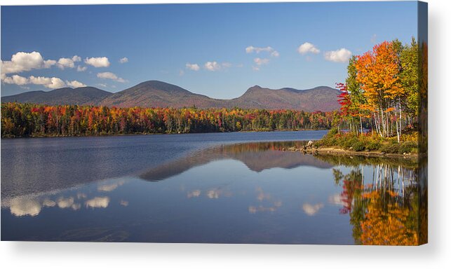 Autumn Acrylic Print featuring the photograph Autumn Reflections at Jericho Lake by White Mountain Images