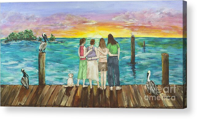 Florida Acrylic Print featuring the painting BFF Morning by Janis Lee Colon