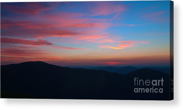 Blue Acrylic Print featuring the photograph Blue Ridge Mountain Sunrise by Eddie Yerkish