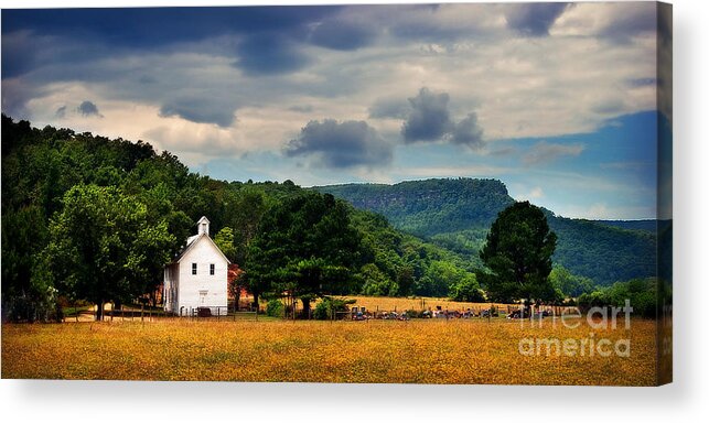 Boxley Valley Acrylic Print featuring the photograph Boxley Valley Church by T Lowry Wilson