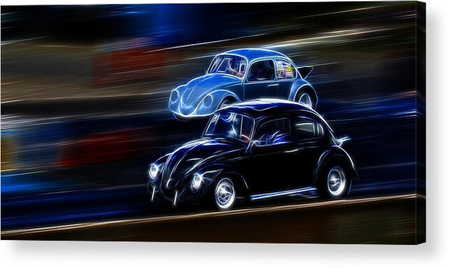 Antique Acrylic Print featuring the photograph Bug Race by Steve McKinzie