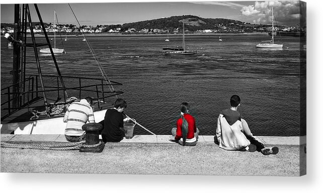 Schindlers List Acrylic Print featuring the photograph Catching Crabs In Red by Meirion Matthias