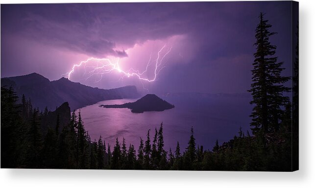 Crater Storm Acrylic Print featuring the photograph Crater Storm by Chad Dutson