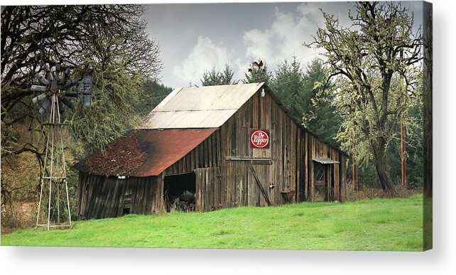 Barn Acrylic Print featuring the photograph Dr Pepper by KATIE Vigil