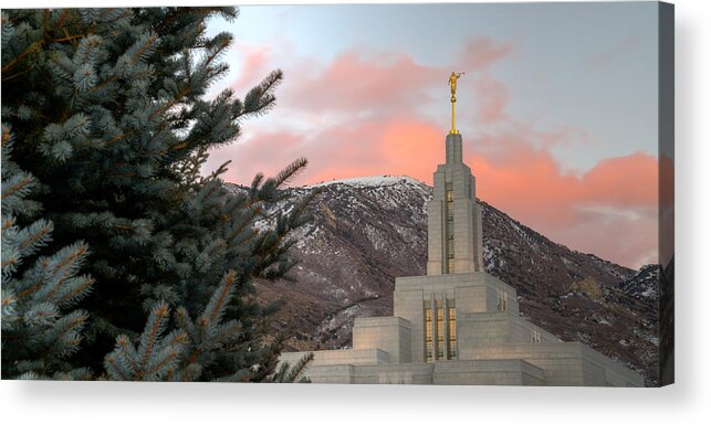 Utah Acrylic Print featuring the photograph Draper Temple by Dustin LeFevre