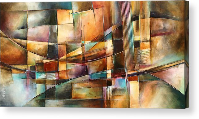 Abstract Painting Acrylic Print featuring the painting 'Endless Shift' by Michael Lang