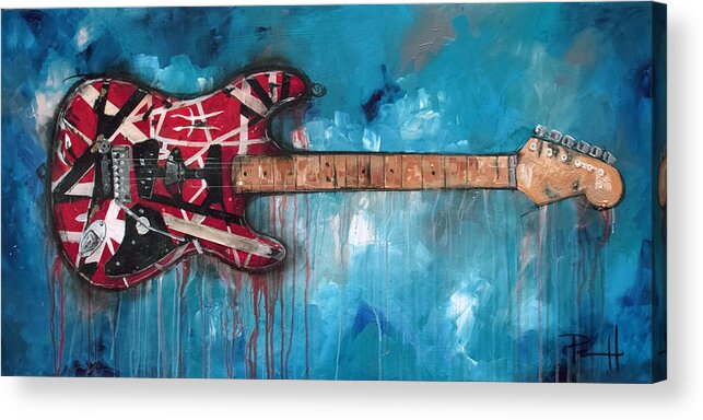 Van Halen Acrylic Print featuring the painting Frankenstrat by Sean Parnell