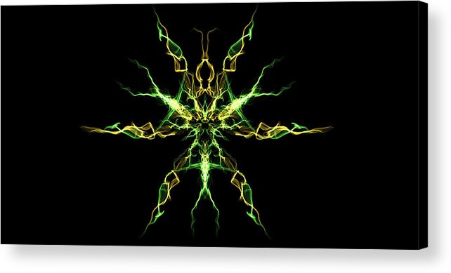 Green Acrylic Print featuring the digital art Green Man by Stacy C Bottoms