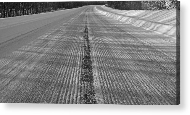 Road Acrylic Print featuring the photograph Grooved Road by Pekka Sammallahti