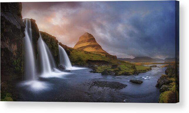 Landscape Acrylic Print featuring the photograph Kirkjufell by Miguel Angel Martin