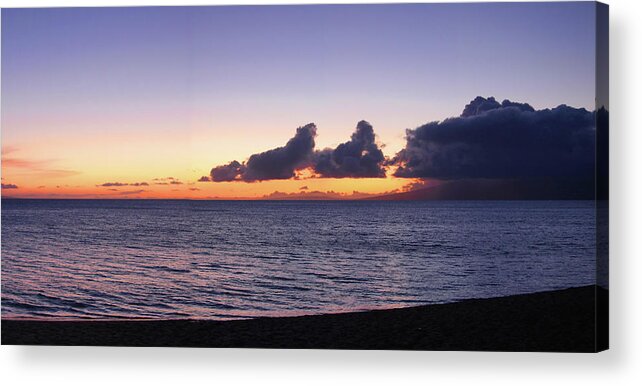 Nature Acrylic Print featuring the photograph Maui Sunset Panorama by Harold Rau