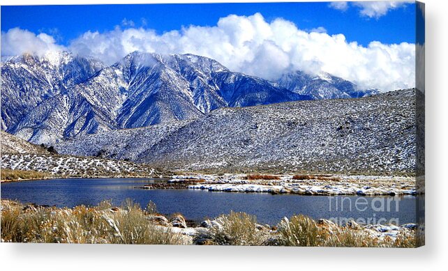 Snow Acrylic Print featuring the photograph Mom's Old Benton Blues by Marilyn Diaz