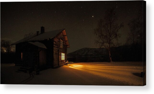 Night Acrylic Print featuring the photograph Moonrise by Pekka Sammallahti
