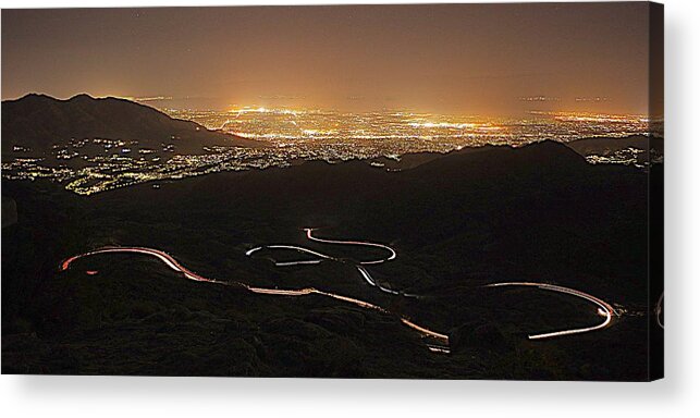 Night Acrylic Print featuring the photograph Palms to Curves by Matt Helm