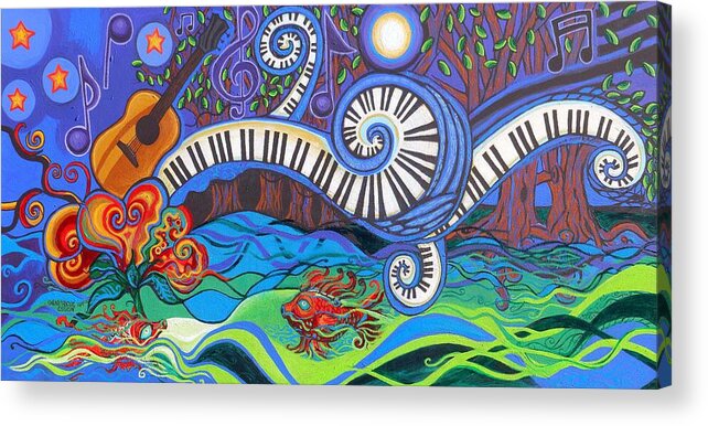 Music Acrylic Print featuring the painting Power Of Music II by Genevieve Esson