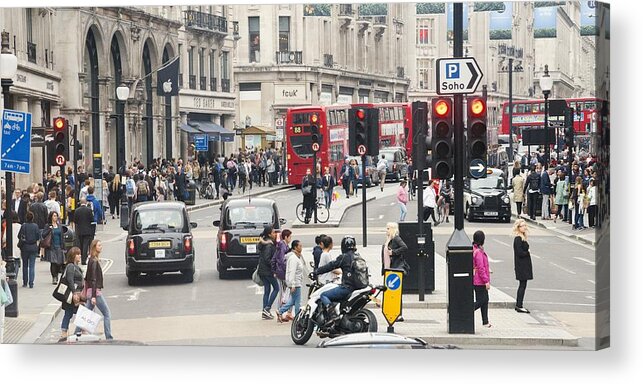 London Acrylic Print featuring the photograph Regent Street London by Chevy Fleet