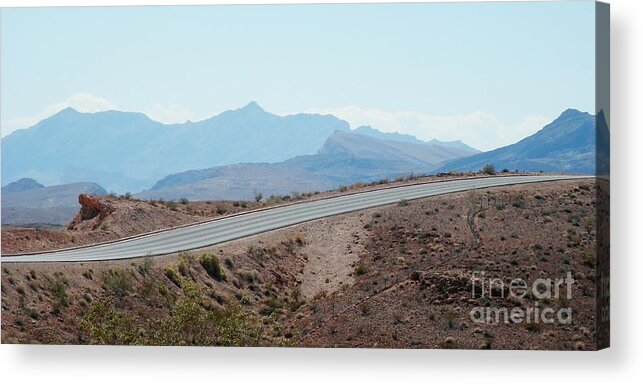 Mountains Acrylic Print featuring the photograph Running along the edge by Barbara Leigh Art