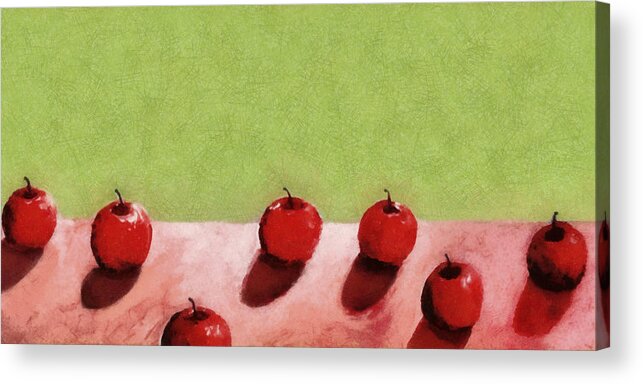 Apple Acrylic Print featuring the painting Seven Apples by Michelle Calkins