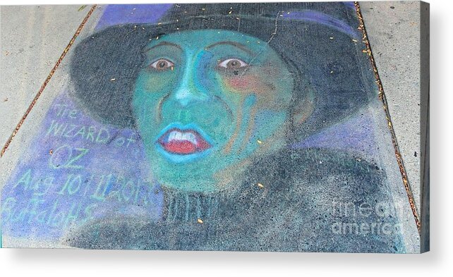 Wizard Of Oz Acrylic Print featuring the photograph Sidewalk Halloween Contest by Janette Boyd