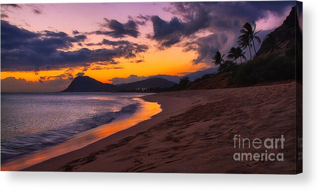 Hawaii Acrylic Print featuring the photograph Sunset Beach by Anthony Michael Bonafede