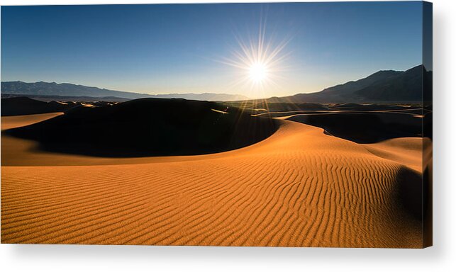 Death Valley Acrylic Print featuring the photograph The Desert Sun by Dan Mihai
