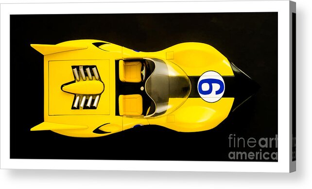 Speed Acrylic Print featuring the photograph The Shooting Star Racer Xs Number 9 Race Car by Edward Fielding