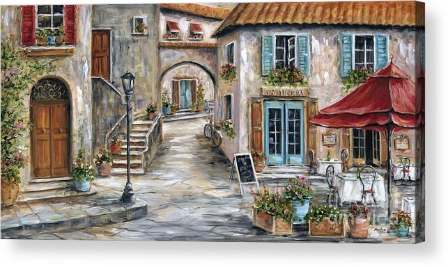 Tuscany Acrylic Print featuring the painting Tuscan Street Scene by Marilyn Dunlap