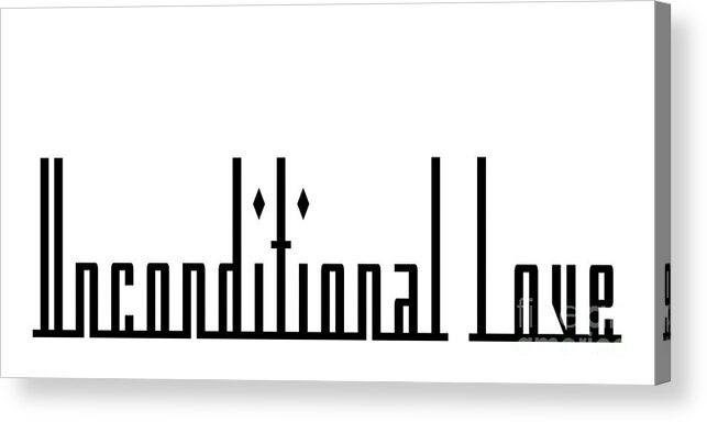 Andee Design Sign Acrylic Print featuring the digital art Unconditional Love 1 by Andee Design